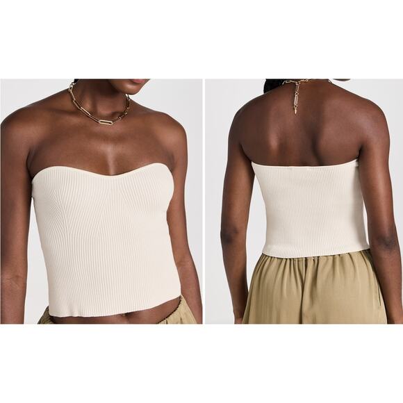 Reformation Womens Jenni Strapless Sweater Size XL NEW - Picture 2 of 9